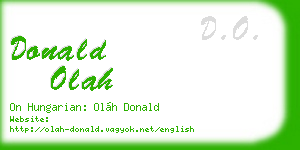 donald olah business card